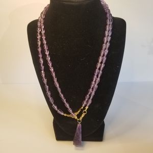 Amethyst beads Amethyst stone Pendant Necklace